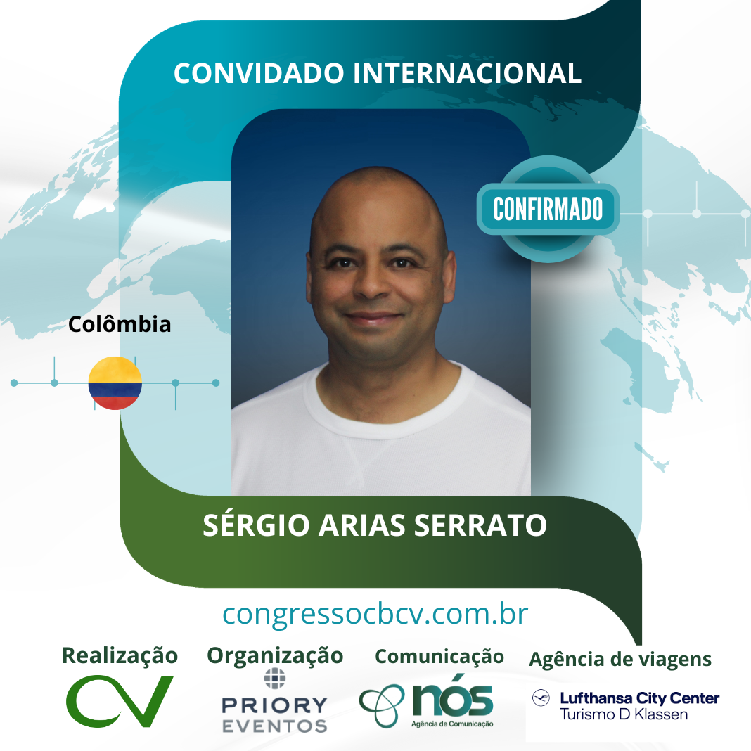 Palestrante internacional confirmado no CBCV 2026: Sérgio Arias Serrato