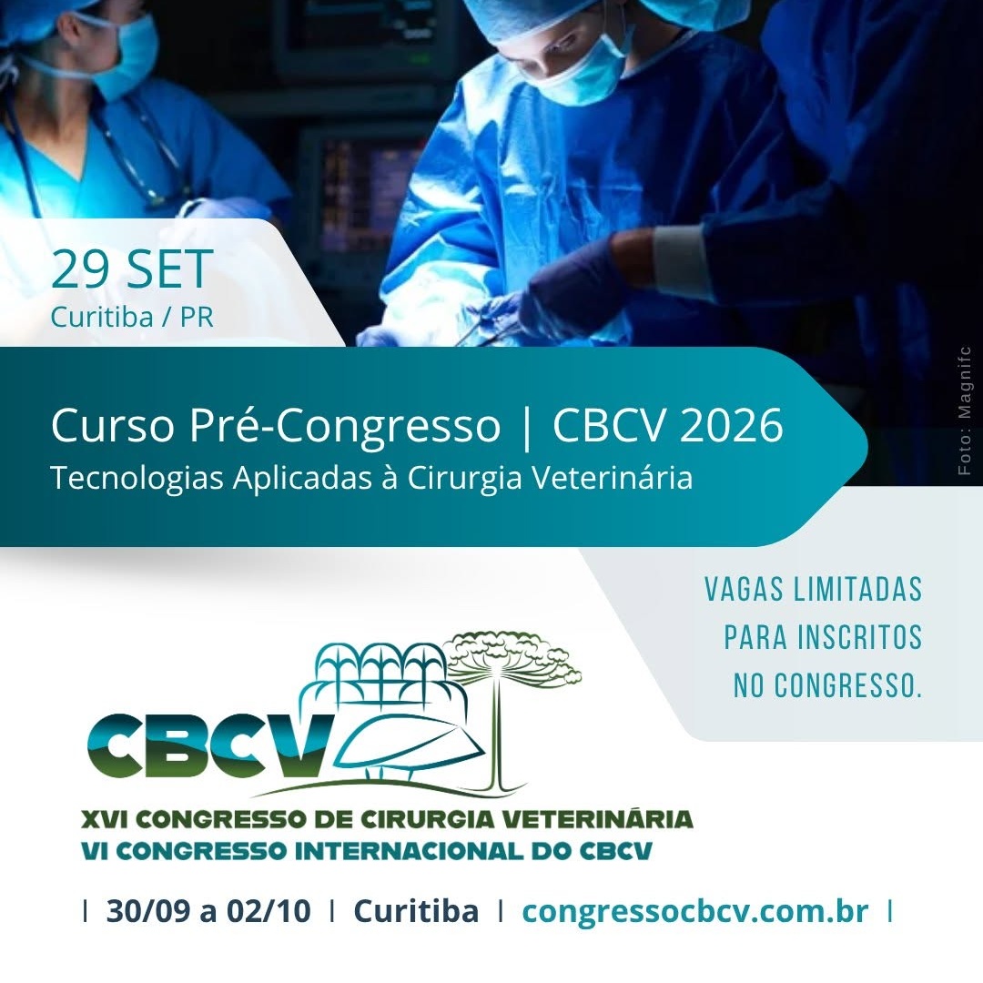 Curso pré-congresso 2026 – Tecnologias aplicadas à cirurgia veterinária